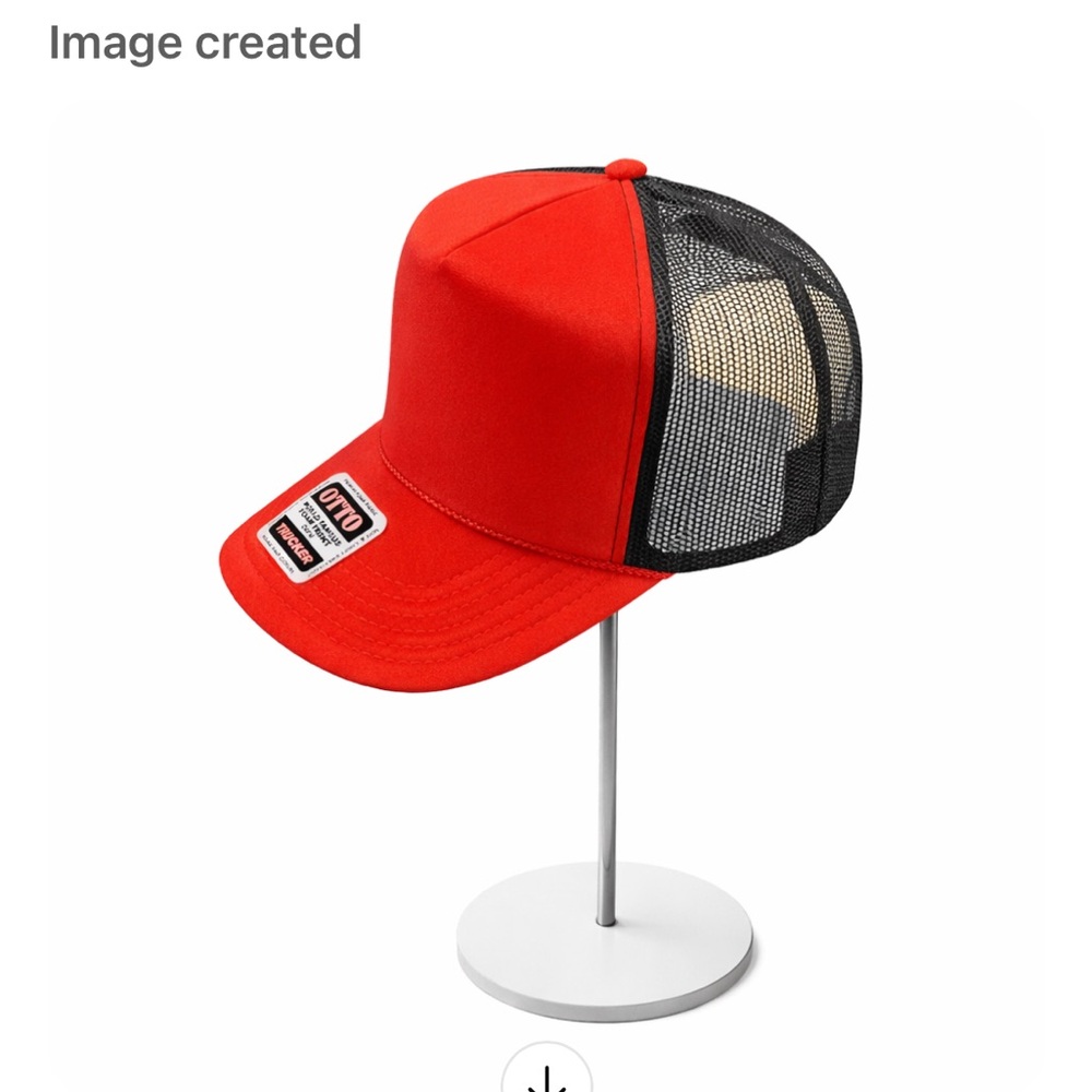 OTTO Red and Black Trucker Hat